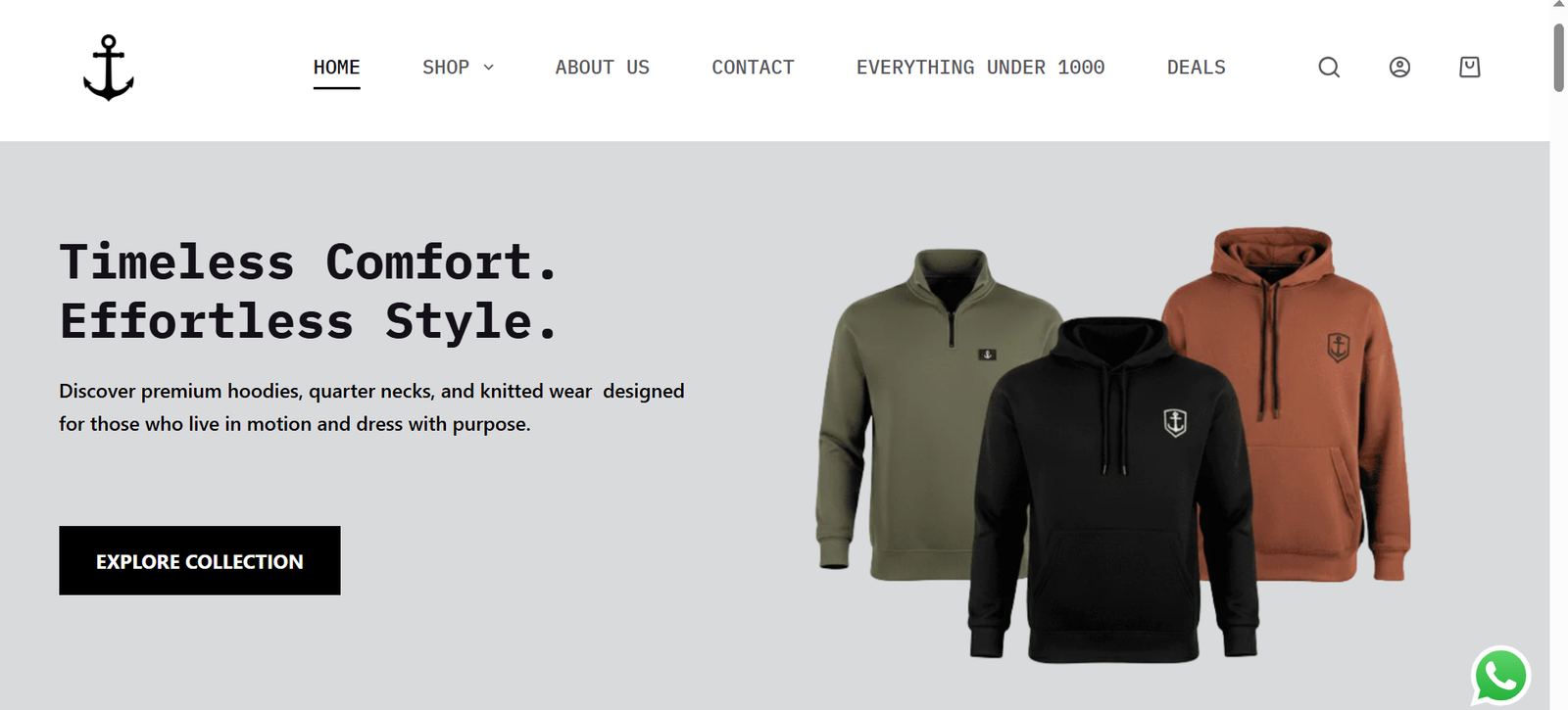 Navy Clothing homepage banner